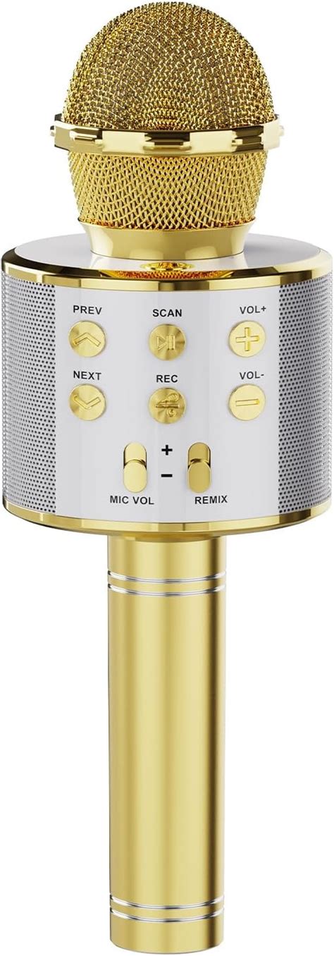 Micro Karaoke Bluetooth En Microphone Avec Lumi Re Led Haut Parleur