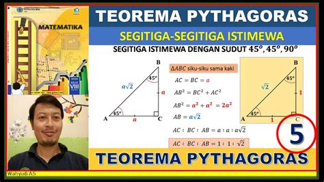 Perbandingan Sisi Segitiga Siku Siku Teorema Pythagoras 5 Matematika Smp Kelas 8 Youtube