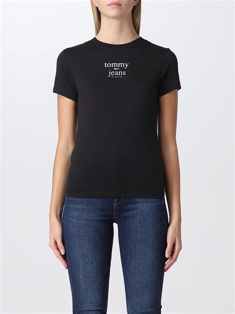 TOMMY JEANS: t-shirt for woman - Black | Tommy Jeans t-shirt DW0DW13623 ...