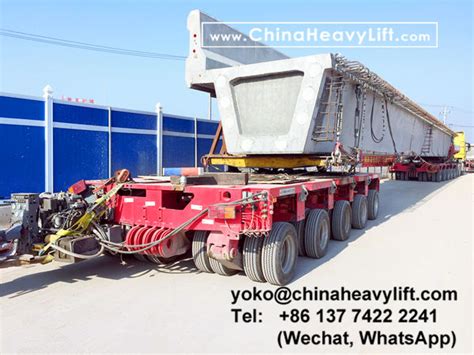 400 Ton Drop Deck With Girder Beam Spread Loading Beam For Gooseneck