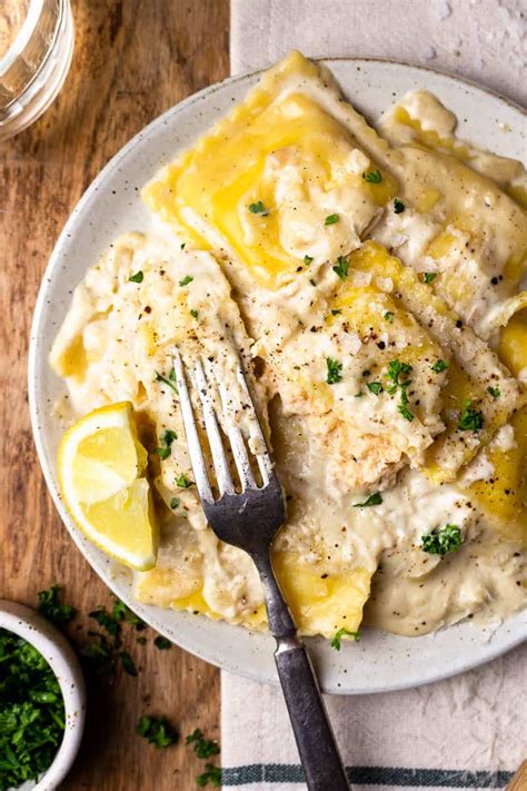 Lobster Ravioli With Lemon Cream Sauce Modern Farmhouse Eats