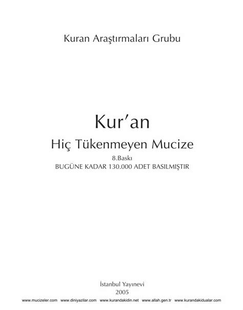 PDF Kuran Araﬂtrmalar Grubu WordPress Kuran Araﬂtrmalar