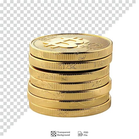 Premium PSD Stack Of Gold Coin Transparent Background