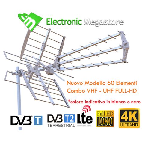 Antenna Kit Tv Digitale Terrestre Esterna Alto Guadagno UHF DVB T2