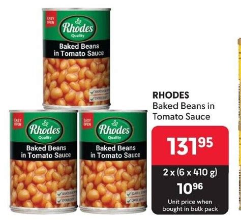 Rhodes Baked Beans In Tomato Sauce Offer At Makro