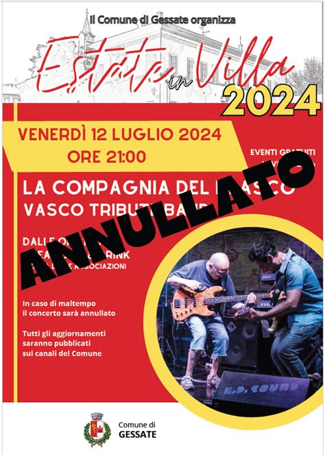 ANNULLATO Concerto Estate In Villa 2024 Rassegna Di Eventi Gratuiti