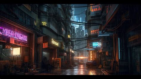 Cyber City Blade Runner Relaxing Cyberpunk Ambient Music For Sleep