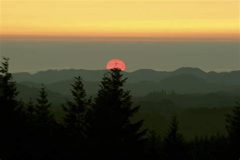 Sunset - Coast range of Oregon - Astrophography