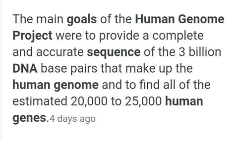 Write The Goals Of Human Genome Project Hgp