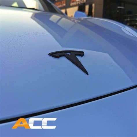 Matte Black Tesla Model Logo Covers