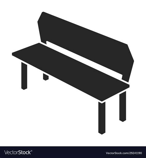 Park Bench Iconblacksimple Icon Royalty Free Vector Image