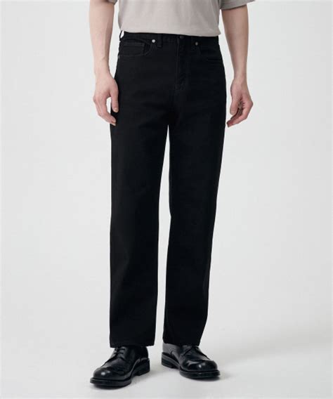 MUSINSA MUSINSA STANDARD Cool Standard Straight Denim Pants Black