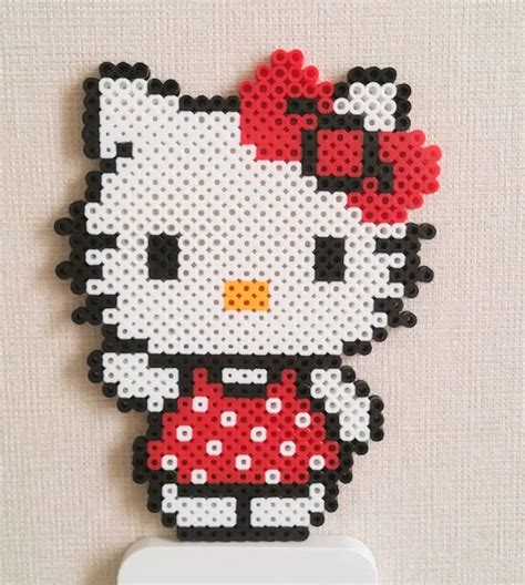 Hello Kitty Perler Beads By Joyeuny Basteln Bügelperlen Bügelperlen