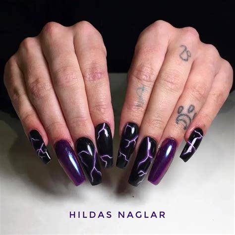 11 Trendy Black And Purple Nail Designs And Ideas The Nails Nation