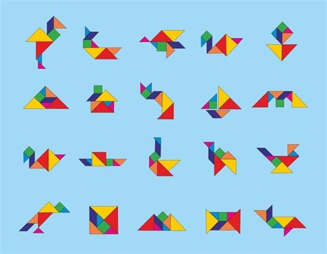 Imagem De Um Tangram - Tangram: o que é, exemplos de figuras e modelo para imprimir - Toda Matéria