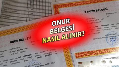 Onur Belgesi Nas L Al N R Onur Belgesi Nedir Hangi Rencilere