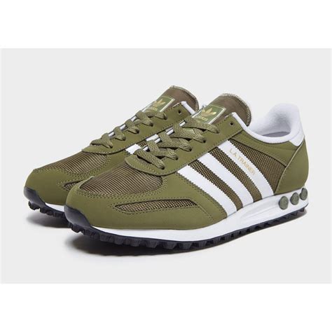 adidas Originals Leather La Trainer Og in Green/White (Green) for Men ...