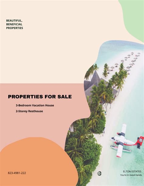 Free Resort Vacation Rental Flyer Template to Edit Online