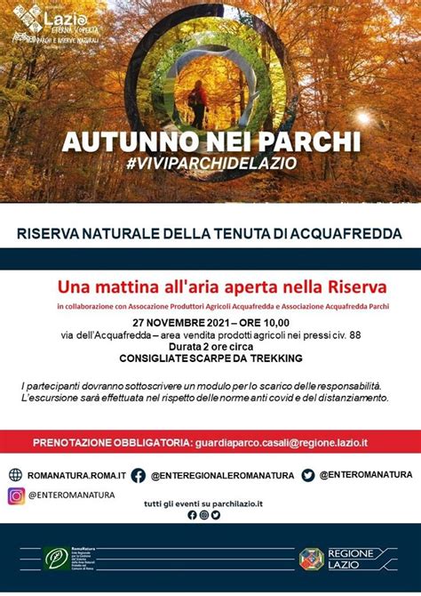 Ente Regionale Romanatura Riserva Naturale Della Tenuta Di Acquafredda