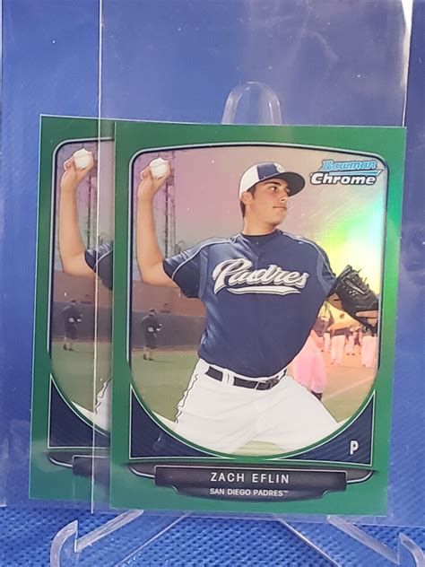 Bowman Chrome Mini Green Refractor Zach Eflin Rc Phillies Ebay