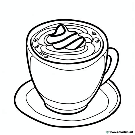 Coloriage d un chocolat chaud à Télécharger ou à Imprimer gratuitement