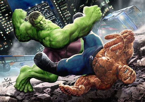 Hulk Vs Thing by wobblyone on DeviantArt