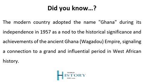 Ghana Empire: History, Achievements, & Major Facts - World History Edu