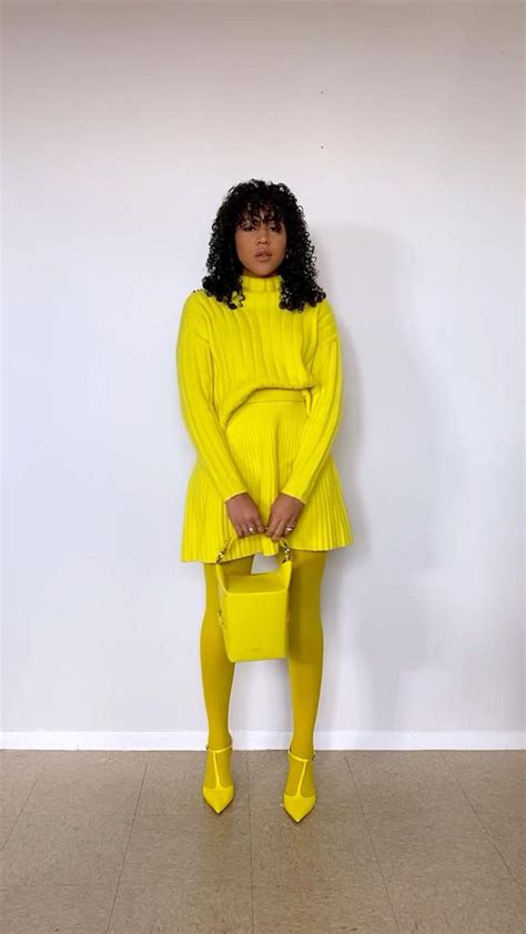 Monochromatic Outfit Yellow💛 Fashion Yellow Monochromatic Outfit