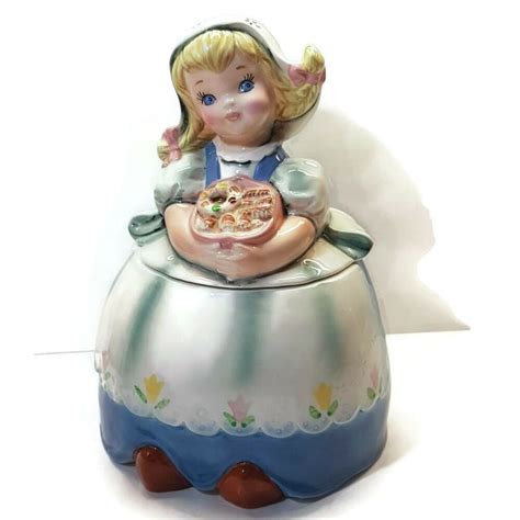 Vintage Lefton Esd Dutch Girl Cookie Jar Blonde Cutie Pie Htf Rare S Japan Baby Items