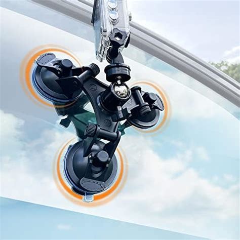 Amazon Triple Suction Cup Mount Holder Action Camera Car