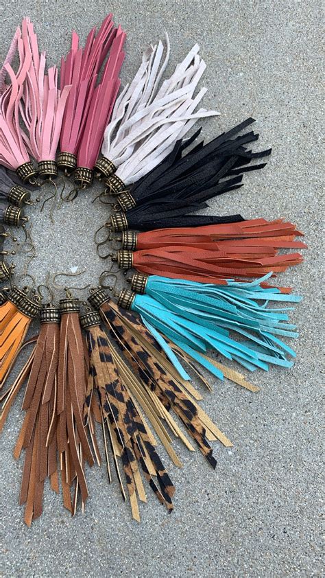 Leather Fringe Tassel Leather Fringe Leather Tassel Leather Etsy