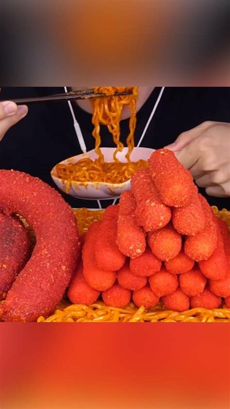 Hot Cheetos Ramen Mozarella Sticks Sausage Mukbang Asmr Satisfying Eats Food Vids Food