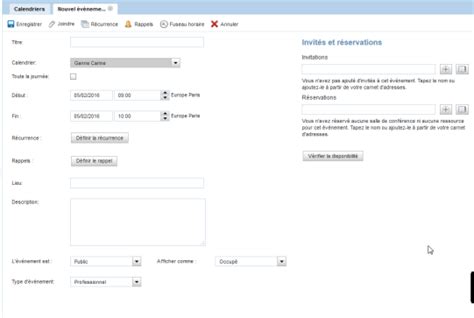 Création d un événement Les outils de communication