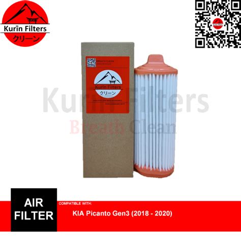 Genuine KURIN Air Filter For KIA Picanto Gen3 2018 2020 Lazada PH