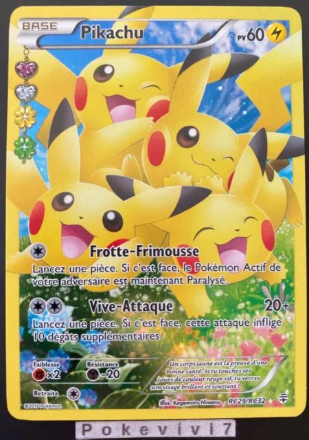 CARTE POKEMON PIKACHU RC29 RC32 Holo Full Art FA XY GENERATIONS FR