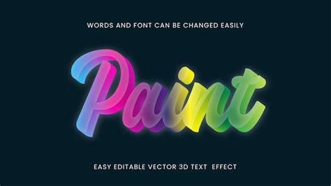 Premium Vector Vector Paint Editable Text Effect