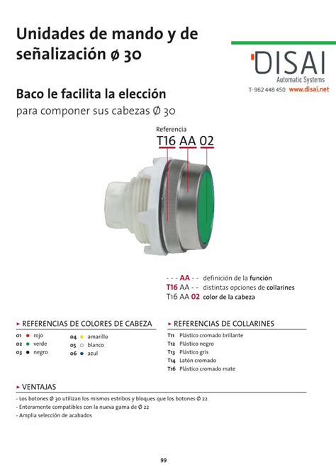 PDF Unidades de mando y de señalización ø 30 disai net 05 blanco