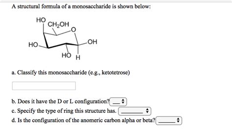 Solved A Fischer Projection Of A Monosaccharide Is Shown Chegg