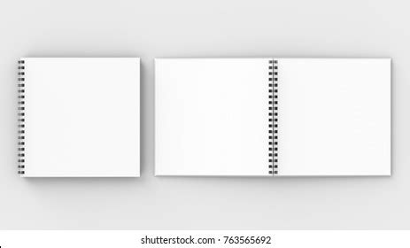 Square Spiral Binding Notebook Mock Isolated Stock Illustration