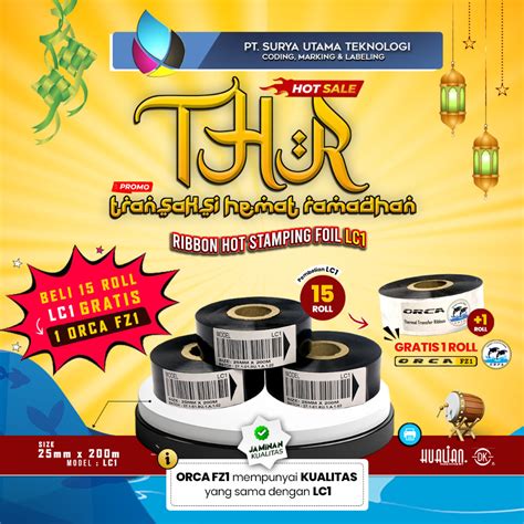Jual Ribbon Tape LC X Pita Tinta Coding Cetak Expired Hot Stamping Shopee Indonesia