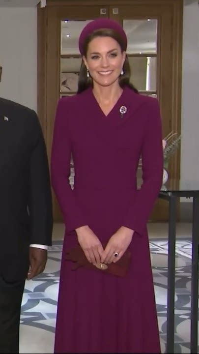 So Regal So Elegant Princess Catherine Stuns In A Burgundy Coat Dress