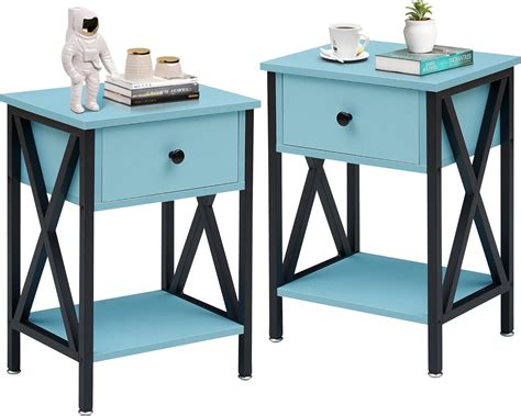 Amazon Vecelo Nightstands Set Of Modern Bedside End Tables