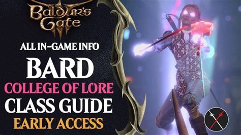 Baldur’s Gate 3 College of Lore Bard Build Guide - Fextralife