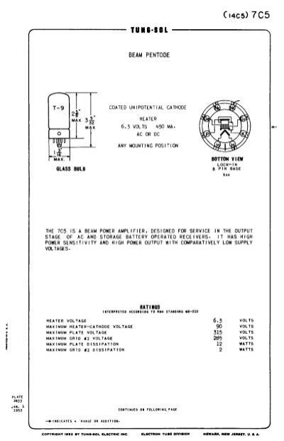 7C5 Pdf Frank S Electron Tube Data Sheets