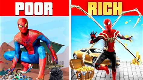 Poor Spider Man Vs Rich Spider Man In Gta Youtube