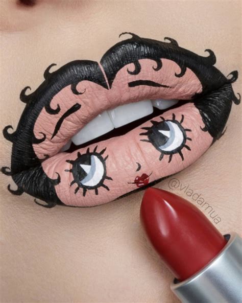 Esta profesional recreó a Betty Boop en sus labios y quedó igualita