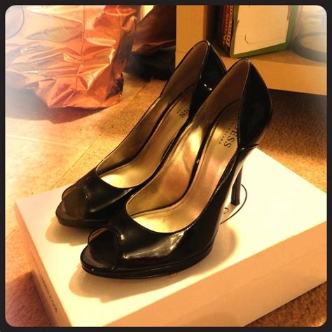 Guess Shoes Guess Black Patent Leather High Heels Poshmark