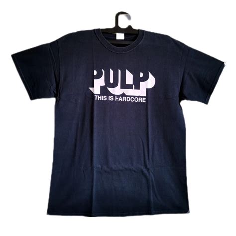 Vintage Pulp T Shirt This Is Hardcore Oasis Blur Pulp Britpop Fesyen Pria Pakaian Atasan Di