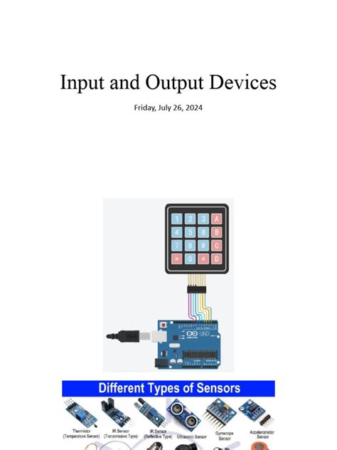 6 Input and Output Devices | PDF