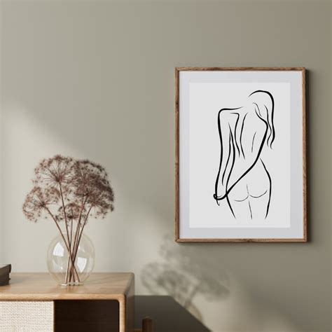 Body Line Art One Line Drawing Art Fineline Printable Art Abstract